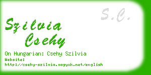 szilvia csehy business card